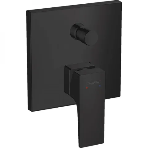 Смеситель Hansgrohe Metropol для ванны настенный скрытый с рычаговой рукояткой, чёрный матовый