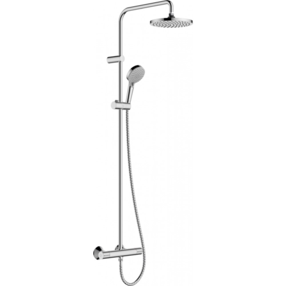 Душевая система Showerpipe 230 1jet с термостатом, Green Hansgrohe Vernis Shape, хром