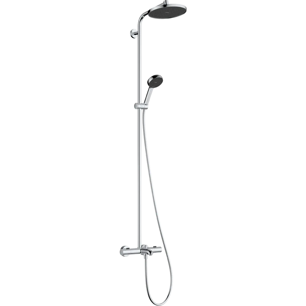 Душевая система Hansgrohe Activera S Showerpipe 240 1jet EcoSmart с термостатом для ванны Ecostat Fine, хром