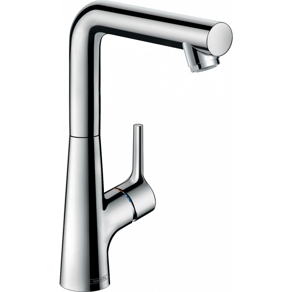 Смеситель Hansgrohe Talis S для раковины с поворотным изливом и сливным гарнитуром, хром