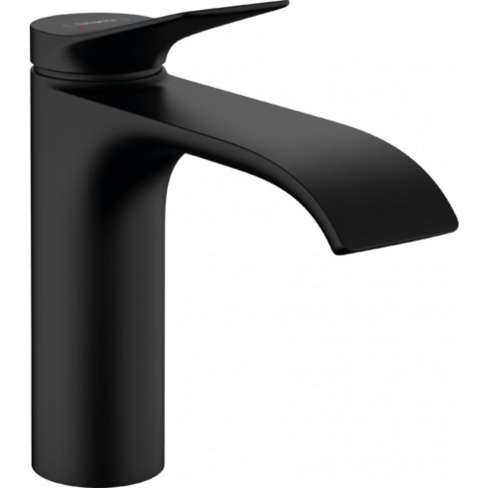 Смеситель для раковины Hansgrohe Vivenis, однорычажный, 110 без сливного гарнитура, чёрный матовый