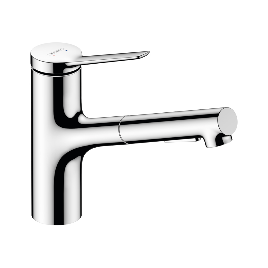 Кухонный смеситель Hansgrohe Zesis M33 150 2jet с вытяжным душем sBox lite, хром