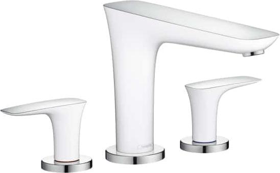 Смеситель на край ванны Hansgrohe PuraVida, белый/хром