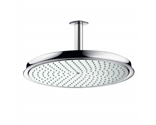 Верхний душ Hansgrohe Raindance Classic Ø300 мм, 1 режим, потолочный кронштейн 100 мм, шлифованный никель