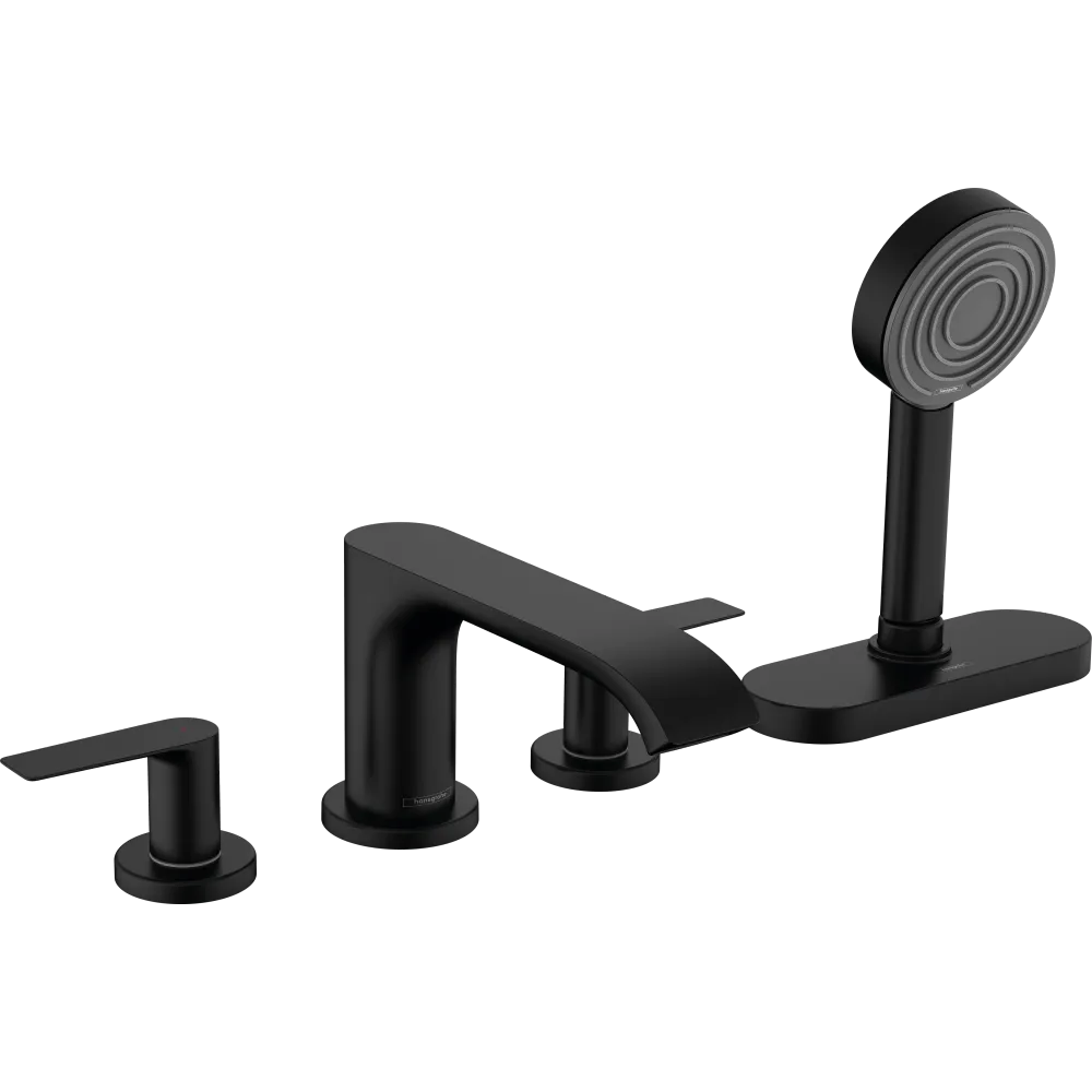 Смеситель на борт ванны Hansgrohe Vivenis, чёрный матовый