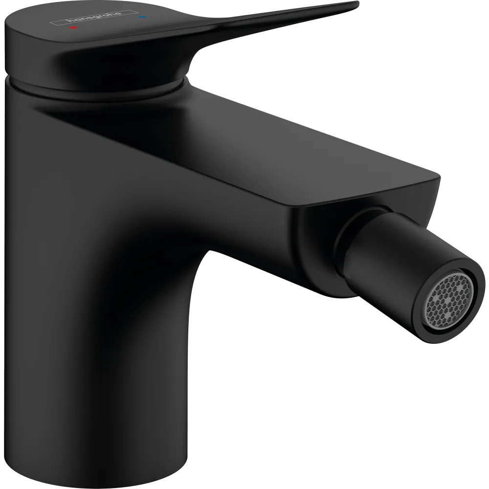 Смеситель для биде Hansgrohe Vivenis со сливным гарнитуром, чёрный матовый
