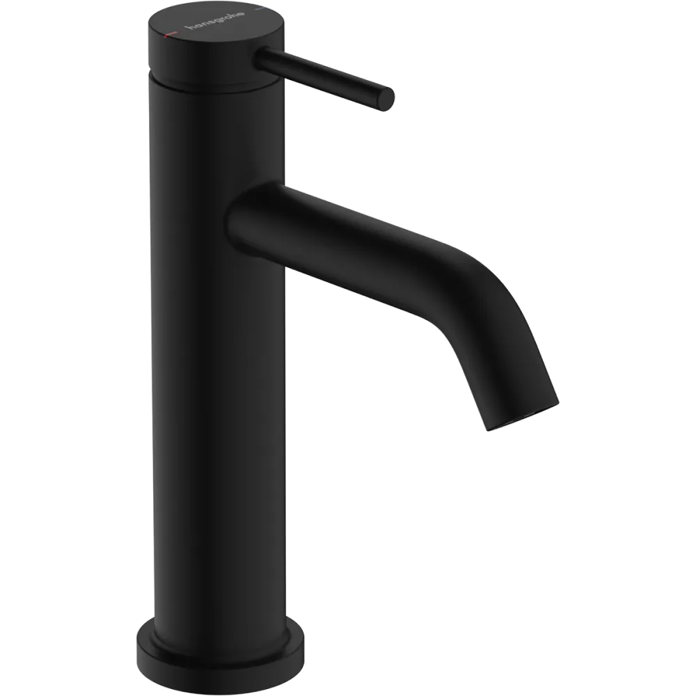 Смеситель для раковины Hansgrohe Tecturis S 110 EcoSmart+, с донным клапаном, чёрный матовый