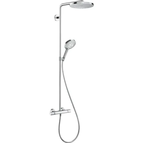 Душевая система Hansgrohe Raindance Select S Showerpipe 240 1jet PowderRain с термостатом, хром