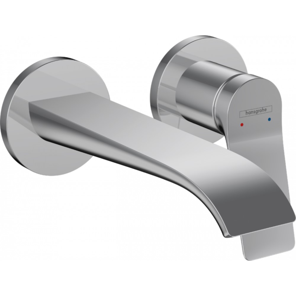 Смеситель для раковины Hansgrohe Vivenis, однорычажный, скрытого монтажа, настенный, с изливом 19,2 см, хром