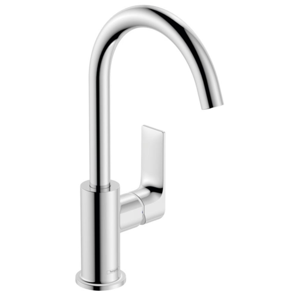 Смеситель для раковины Hansgrohe Rebris E 210, с поворотным изливом, со сливным гарнитуром, хром