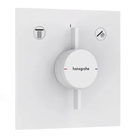 Смеситель для ванны с душем Hansgrohe DuoTurn, белый матовый