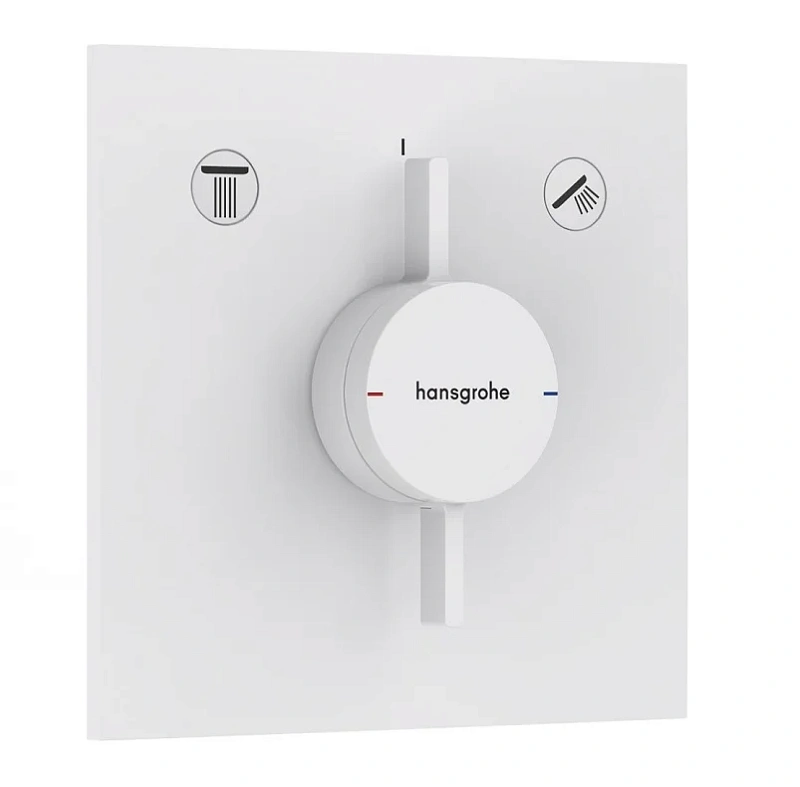 Смеситель для ванны с душем Hansgrohe DuoTurn, белый матовый