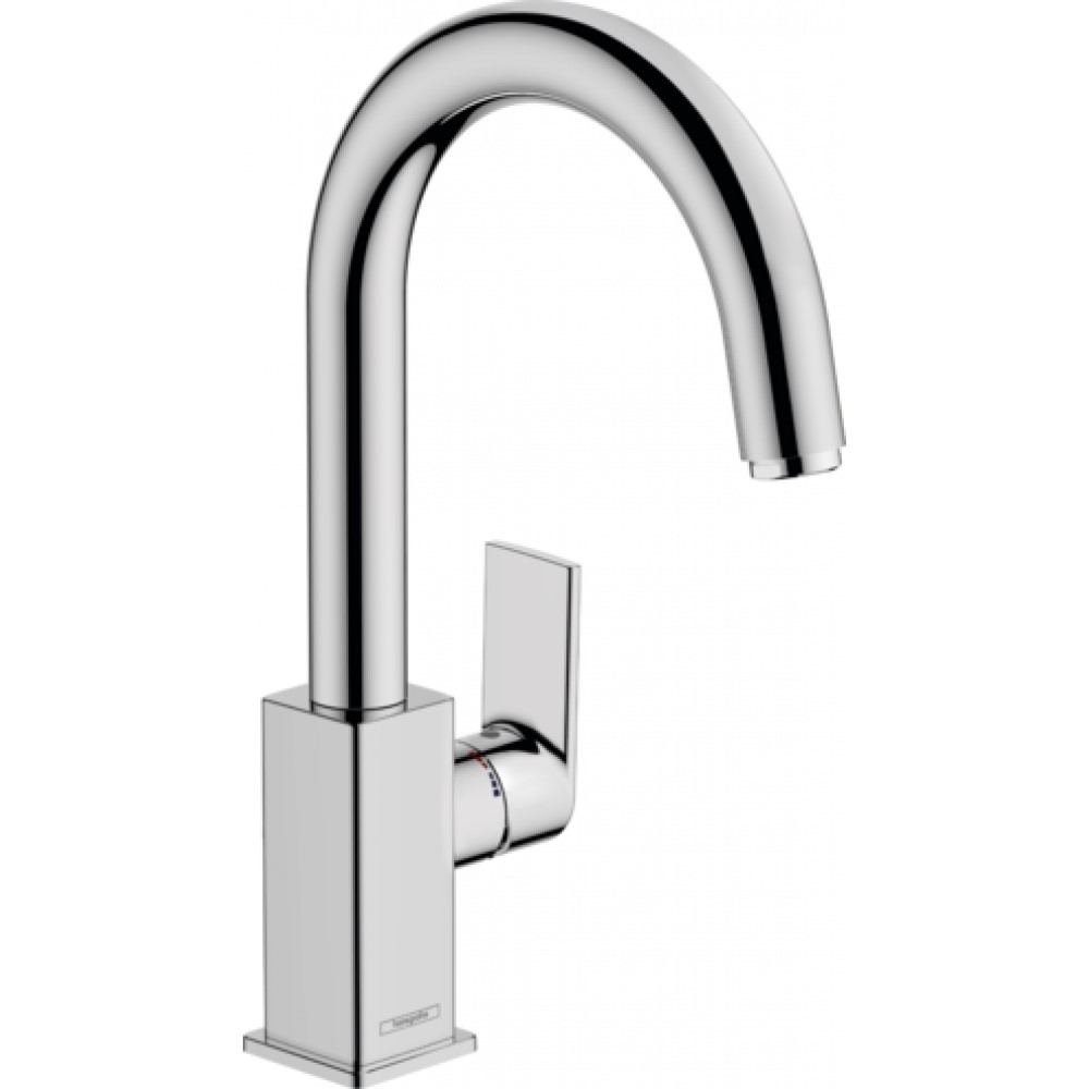Смеситель для раковины 210, со сливным гарнитуром Hansgrohe Vernis Shape, хром