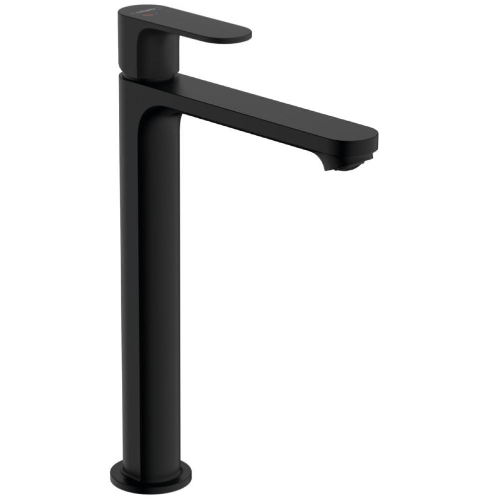 Смеситель для раковины Hansgrohe Rebris S 240 CoolStart, со сливным гарнитуром, чёрный матовый