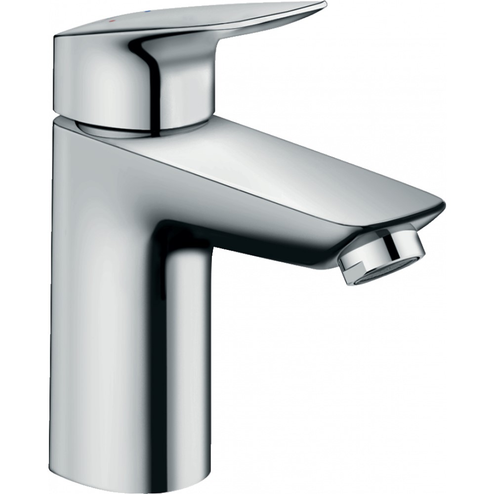 Смеситель для раковины Hansgrohe Logis, со средним изливом, со сливным клапаном Push-Open, хром