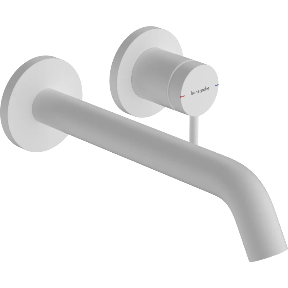 Внешняя часть смесителя для раковины Hansgrohe Tecturis S скрытого монтажа, EcoSmart+, белый матовый