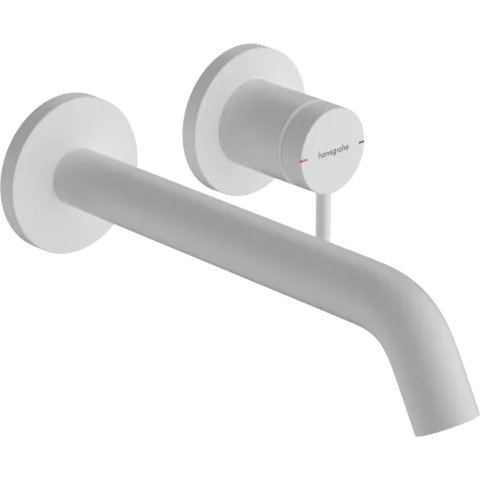 Внешняя часть смесителя для раковины Hansgrohe Tecturis S скрытого монтажа, EcoSmart+, белый матовый