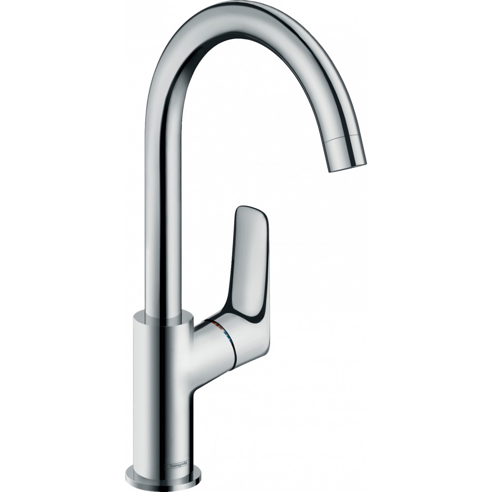 Смеситель Hansgrohe Logis для раковины с поворотным изливом без сливного набора, хром