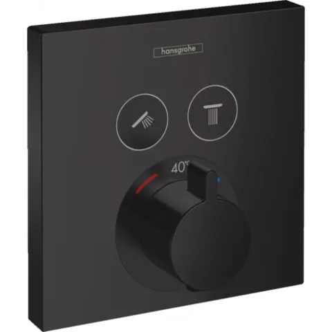 Термостат Hansgrohe ShowerSelect для душа, чёрный матовый