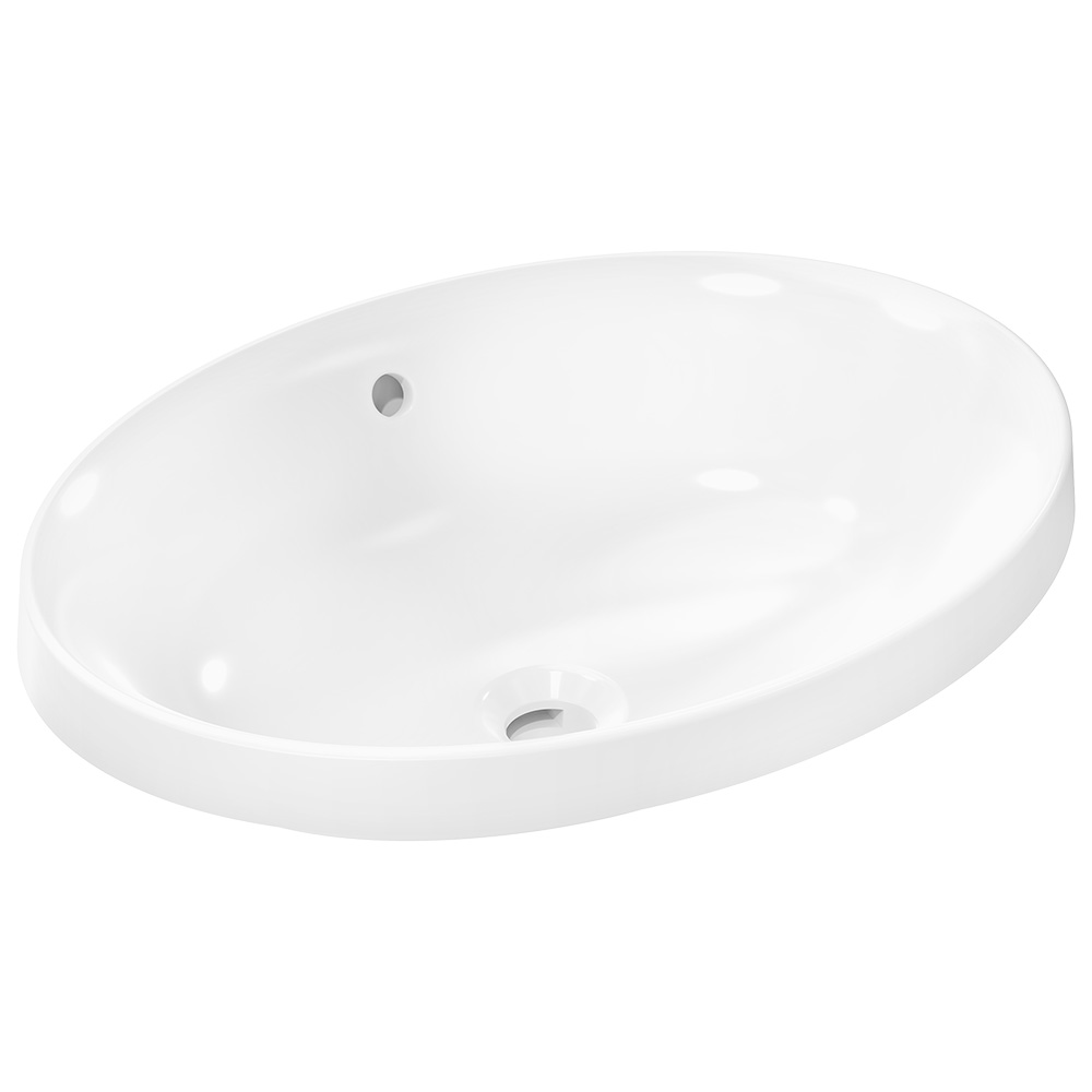 Раковина накладная Hansgrohe Xuniva D 550x400x45, белый
