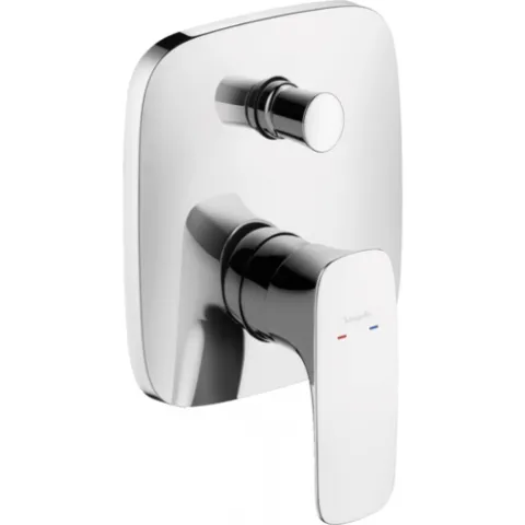 Смеситель для ванны Hansgrohe, однорычажный, СМ, со встроенной защитной комбинацией, хром