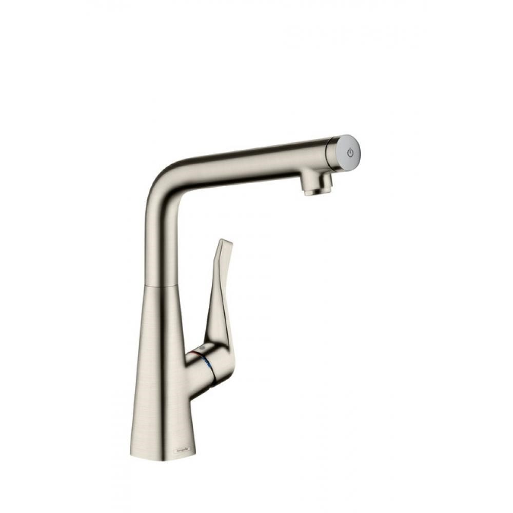 Смеситель Hansgrohe Metris Select для кухонной мойки с высоким изливом, под сталь